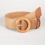 Wooden Round Buckle Belt